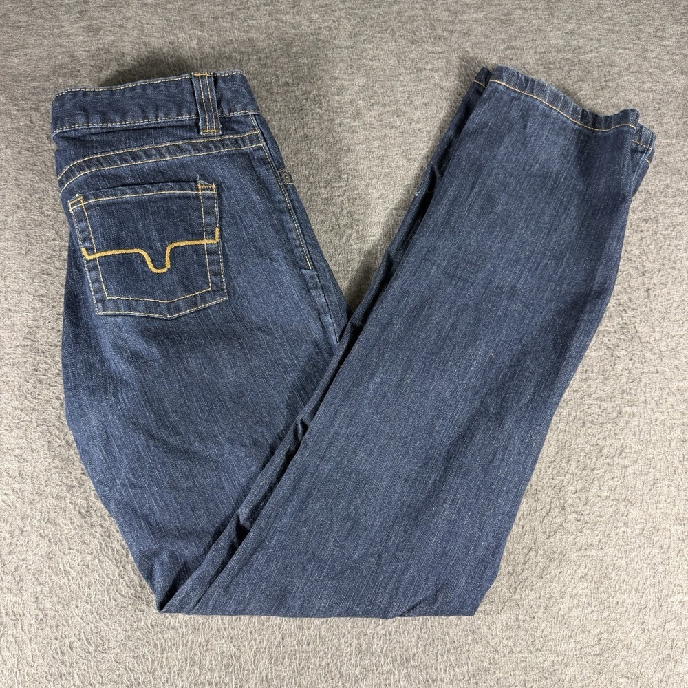 Kimes Ranch Betty Jeans Womens 8/32 Blue Mid Rise Bootcut Stretch Denim Western